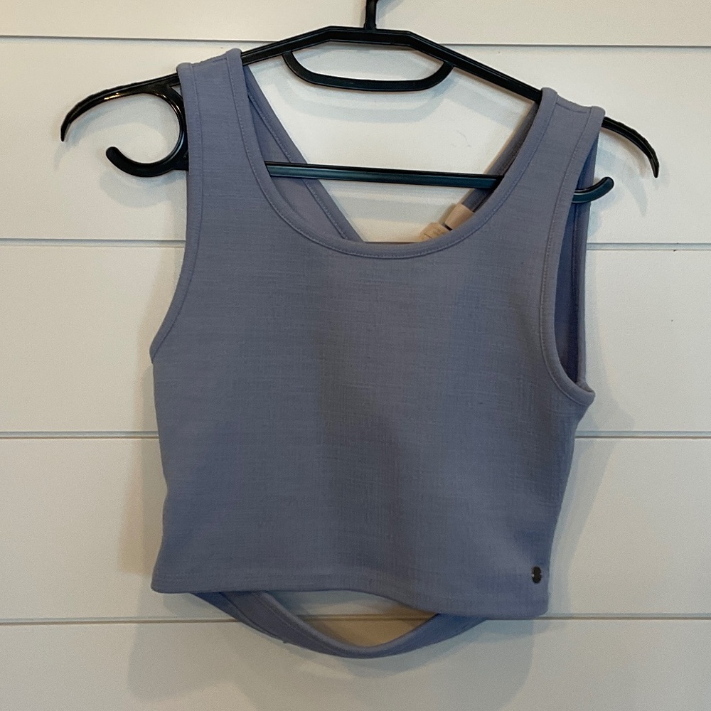 Roxy Lavender Cross-Back Crop Tank